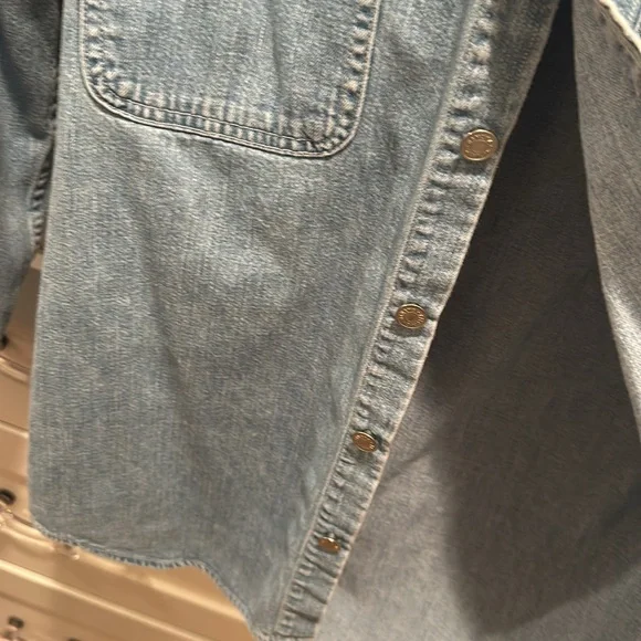 BANANA REPUBLIC 90s Globe Tag Long Sleeve Shirt XS Cotton vintage - Picture 4 of 9